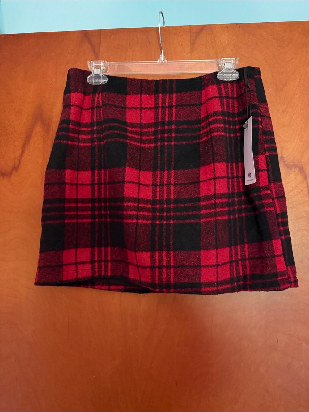 Classic Red and Black Plaid Mini Skirt